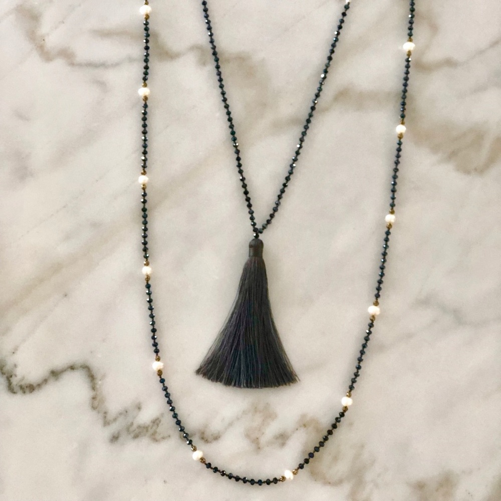 Necklaces 2 piece Crystals and pearls